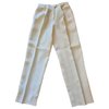 Ivory linen PANTS, S, VALENTINO