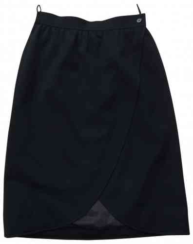 Black wool skirt, 36, YVES SAINT LAURENT