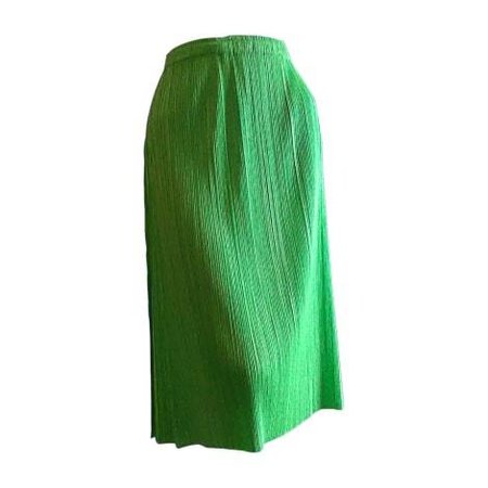 jupe polyester vert Pleats Please vintage 90s\\n\\n11/05/2020 17:12