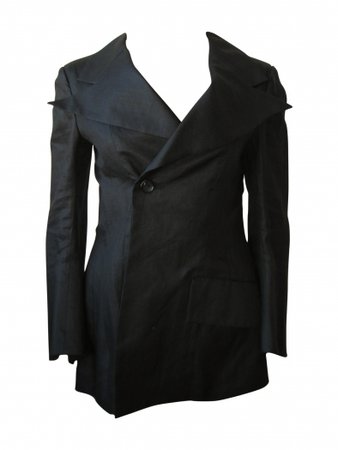 veste lin noir Yohji Yamamoto vintage 90s\\n\\n11/05/2020 18:25