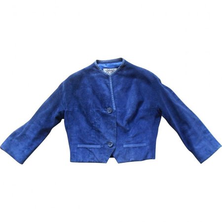 Veste cuir bleu Hermès\\n\\n12/12/2022 17:43