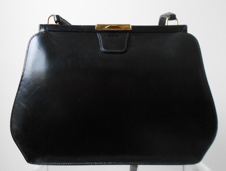 Hermès : sac cuir noir vintage 70s\\n\\n30/08/2016 16:22